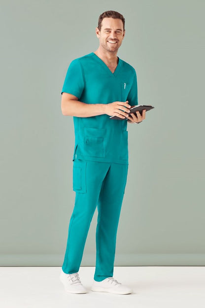  BizCare Mens Avery V-Neck Scrub Top - CST945MS | Biz Care | Fashion Biz Online