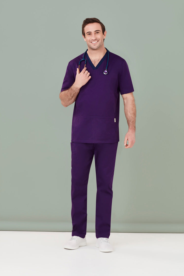  BizCare Mens Riley V-Neck Scrub Top - CST043MS | Biz Care | Fashion Biz Online