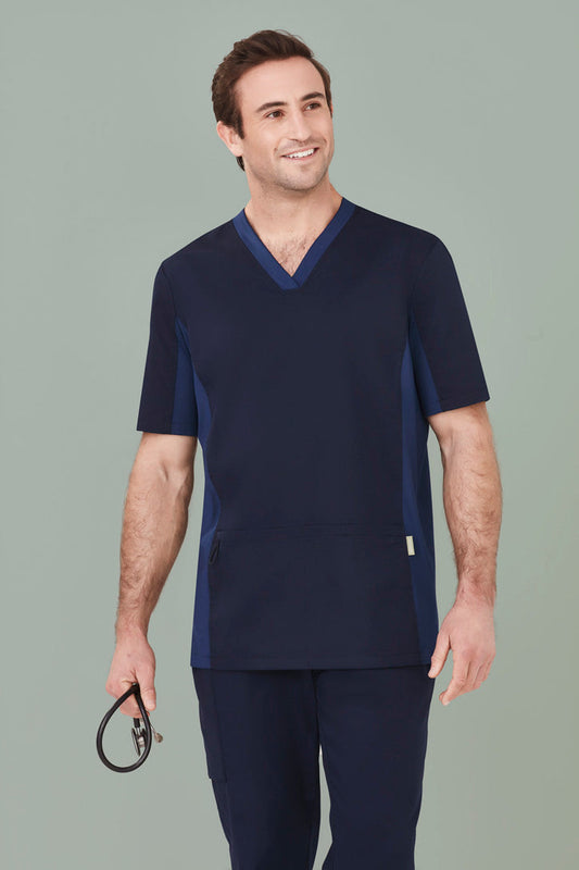  BizCare Mens Riley V-Neck Scrub Top - CST043MS | Biz Care | Fashion Biz Online