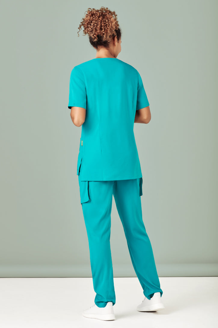  BizCare Womens Avery Tailored Fit Round Neck Scrub Top - CST942LS | Biz Care | Fashion Biz Online