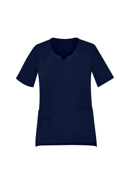  BizCare Womens Avery Tailored Fit Round Neck Scrub Top - CST942LS | Biz Care | Fashion Biz Online