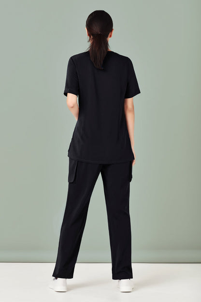  BizCare Womens Avery Tailored Fit Round Neck Scrub Top - CST942LS | Biz Care | Fashion Biz Online