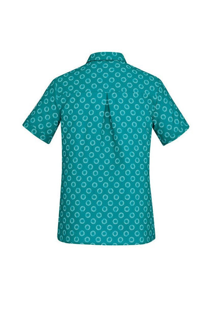  BizCare Womens Florence Daisy Print Short Sleeve Shirt - CS948LS | Biz Care | Fashion Biz Online