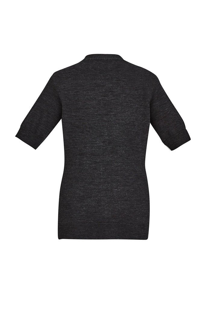  BizCare Womens Zip Front Short Sleeve Knit - CK962LC | Biz Care | Fashion Biz Online