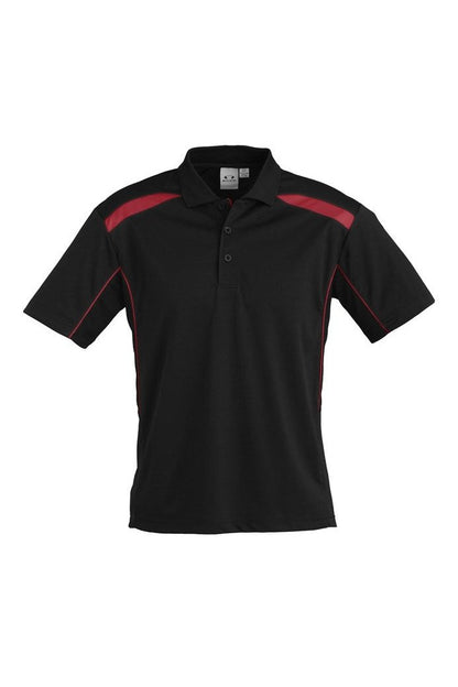 Biz Collection Mens United Short Sleeve Polo - P244MS - Black/Red