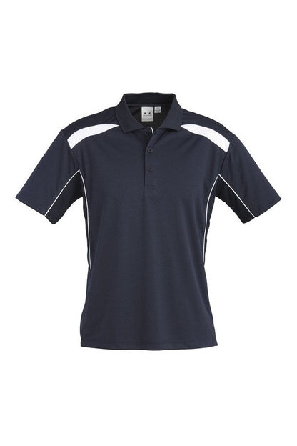 Biz Collection Mens United Short Sleeve Polo - P244MS - Navy/White