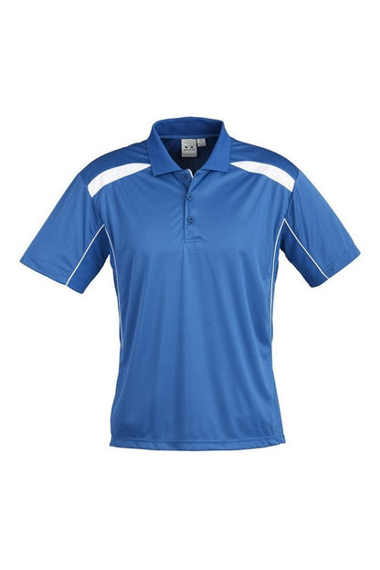 Biz Collection Mens United Short Sleeve Polo - P244MS - Royal/White
