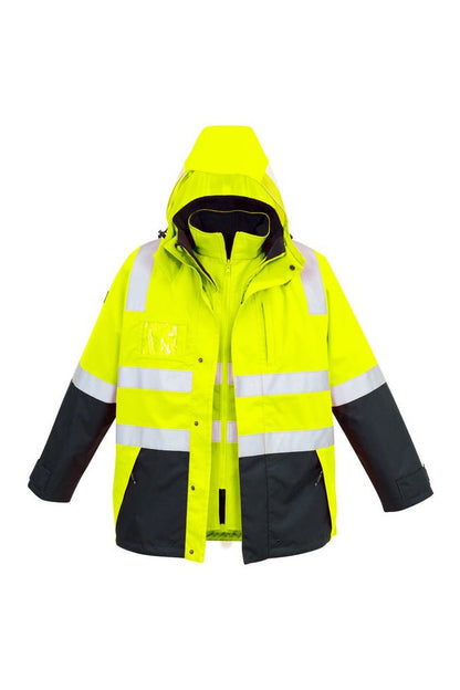  Syzmik Mens Hi Vis 4 in 1 Waterproof Jacket ZJ532 | Syzmik | Fashion Biz Online