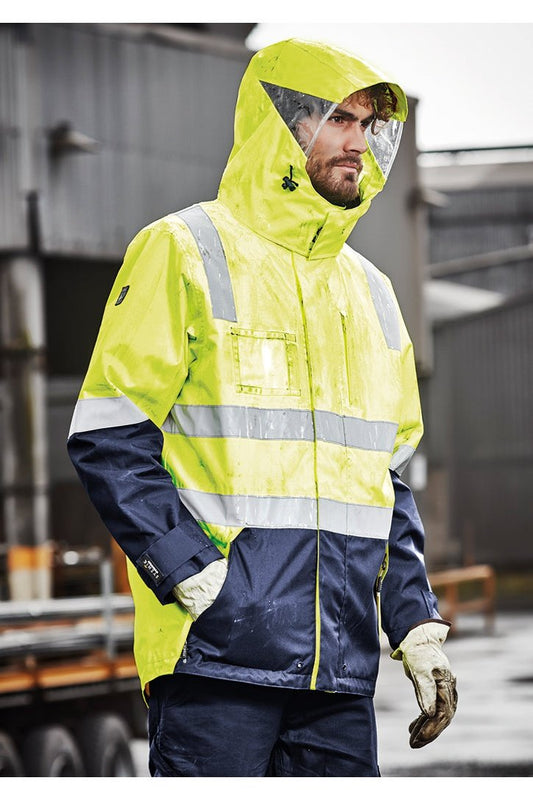  Syzmik Mens Hi Vis 4 in 1 Waterproof Jacket ZJ532 | Syzmik | Fashion Biz Online