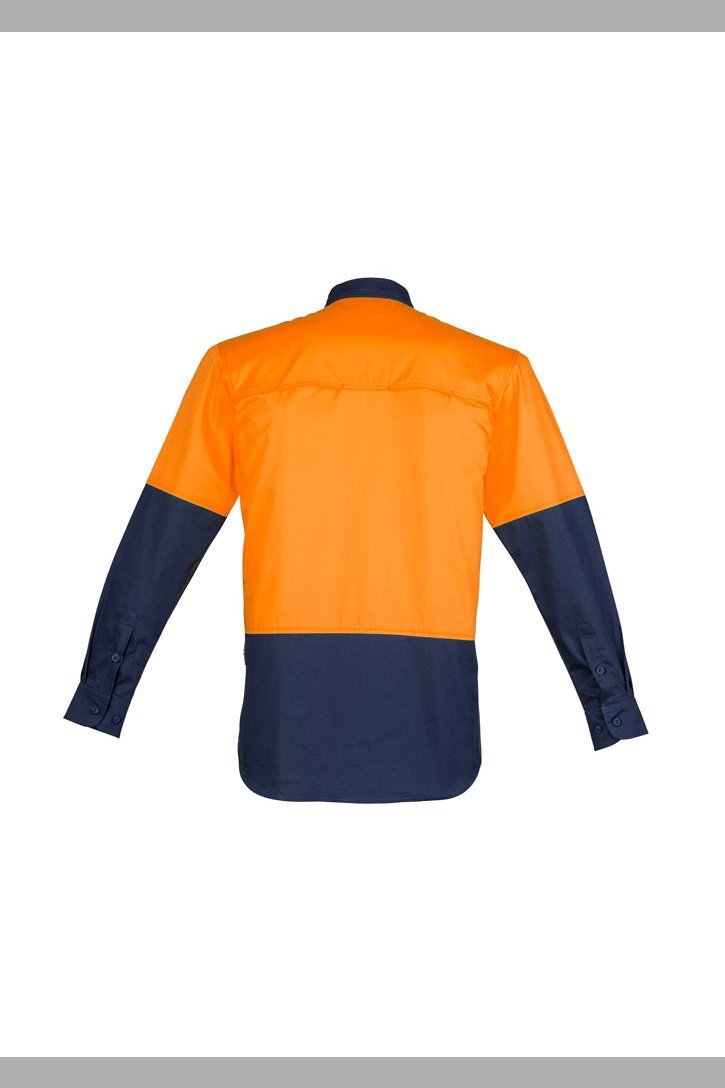  Syzmik Mens Hi Vis Closed Front L/S Shirt ZW560 | Syzmik | Fashion Biz Online