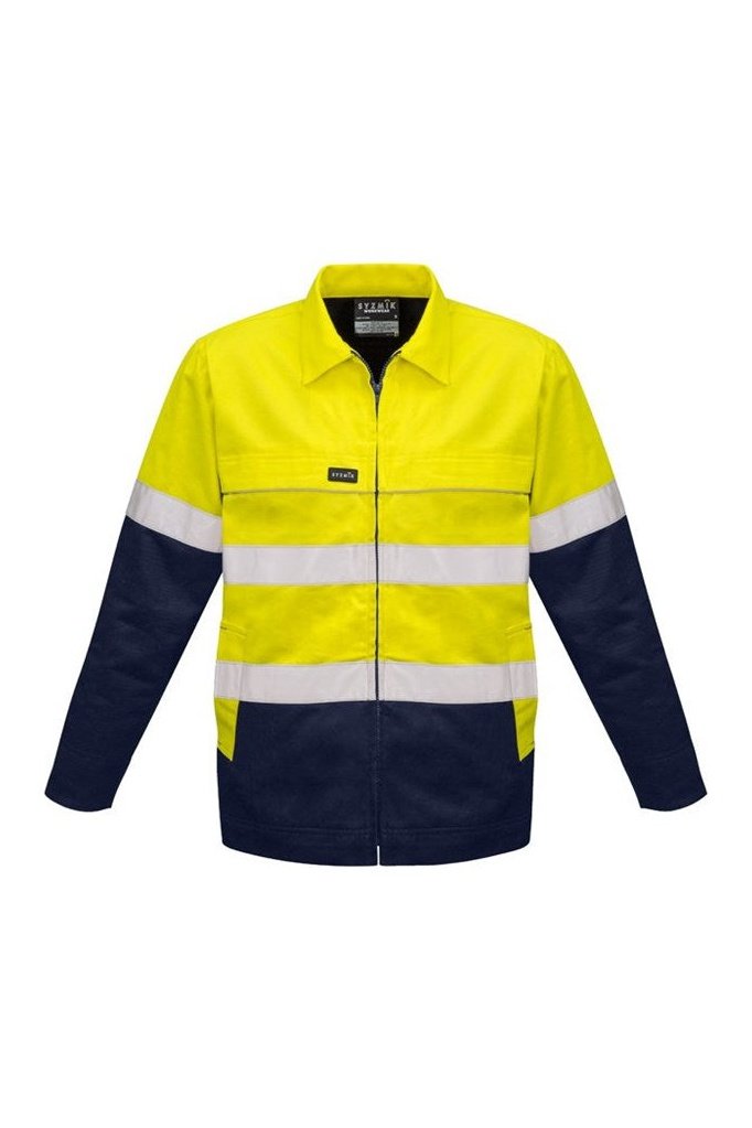  Syzmik Mens Hi Vis Cotton Drill Jacket ZJ590 | Syzmik | Fashion Biz Online