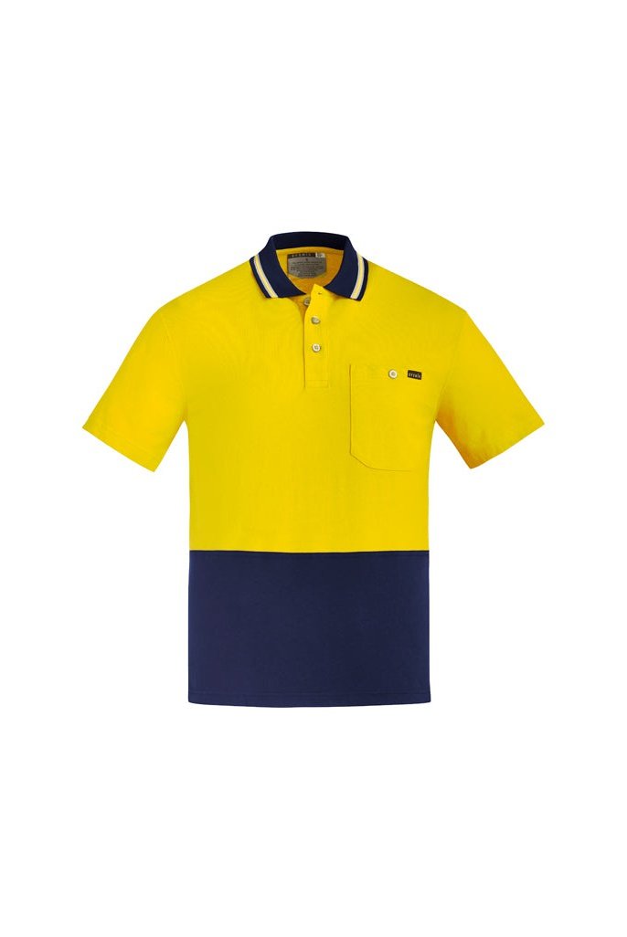  Syzmik Mens Hi Vis Cotton S/S Polo - ZH435 | Syzmik | Fashion Biz Online