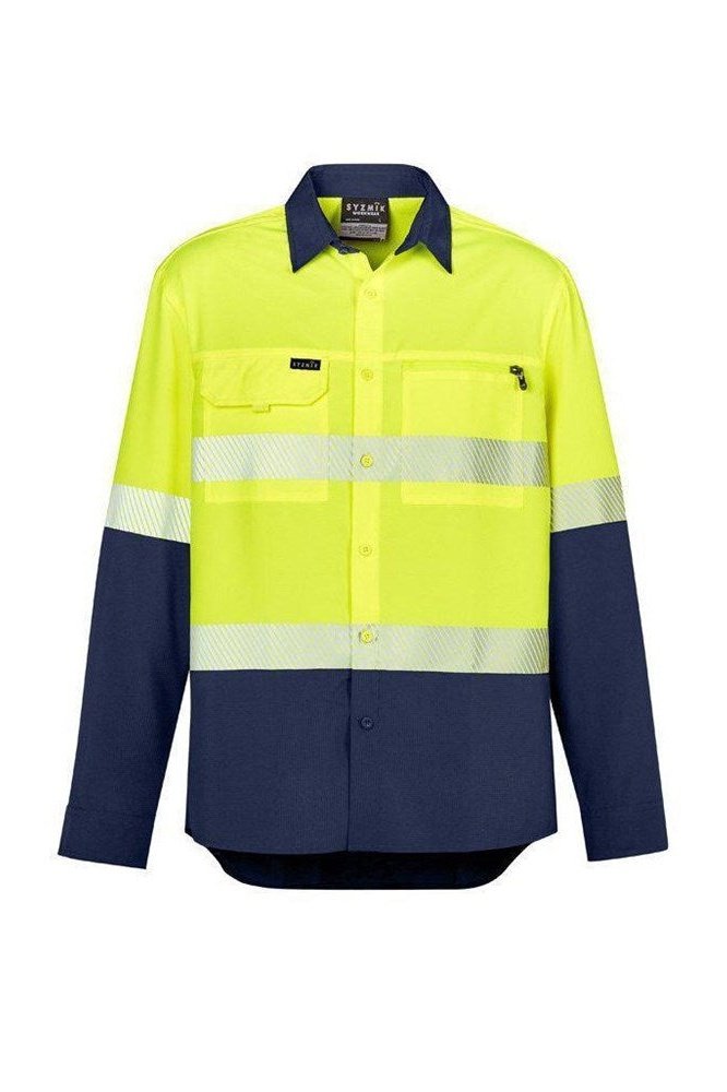  Syzmik Mens Hi Vis Outdoor Segemented tape L/S Shirt - ZW470 | Syzmik | Fashion Biz Online