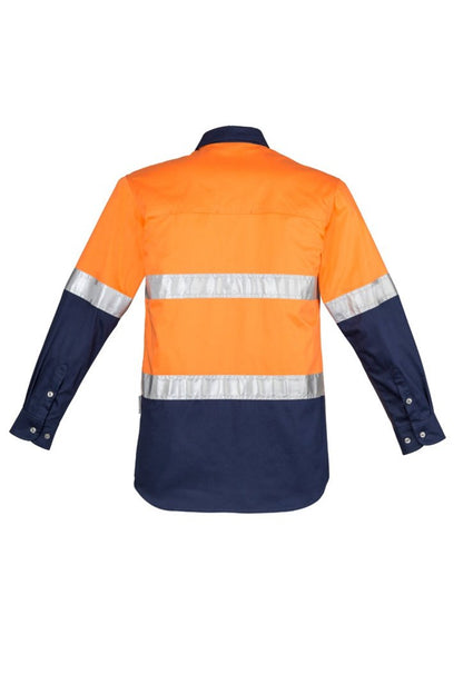  Syzmik Mens Hi Vis Spliced Industrial Shirt - Hoop Taped - ZW123 | Syzmik | Fashion Biz Online