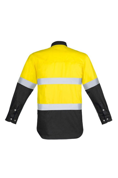  Syzmik Mens Hi Vis Spliced Industrial Shirt - Hoop Taped - ZW123 | Syzmik | Fashion Biz Online