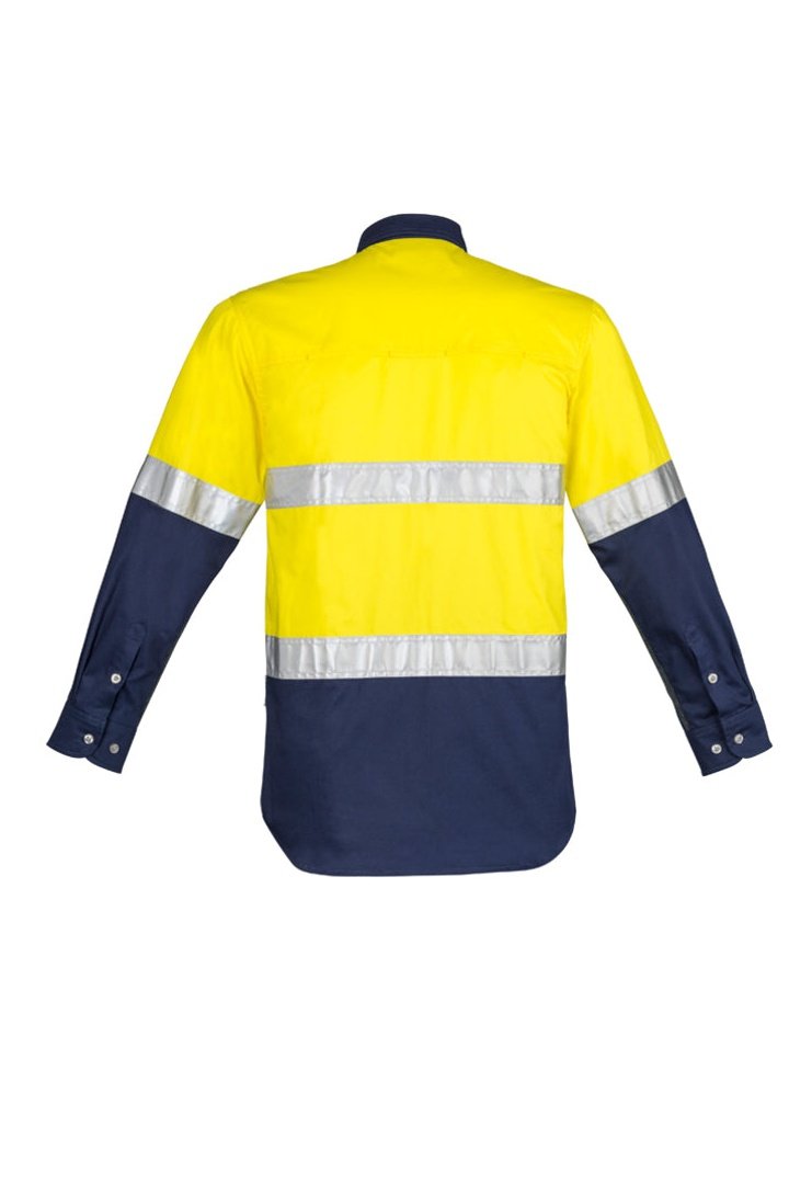  Syzmik Mens Hi Vis Spliced Industrial Shirt - Hoop Taped - ZW123 | Syzmik | Fashion Biz Online