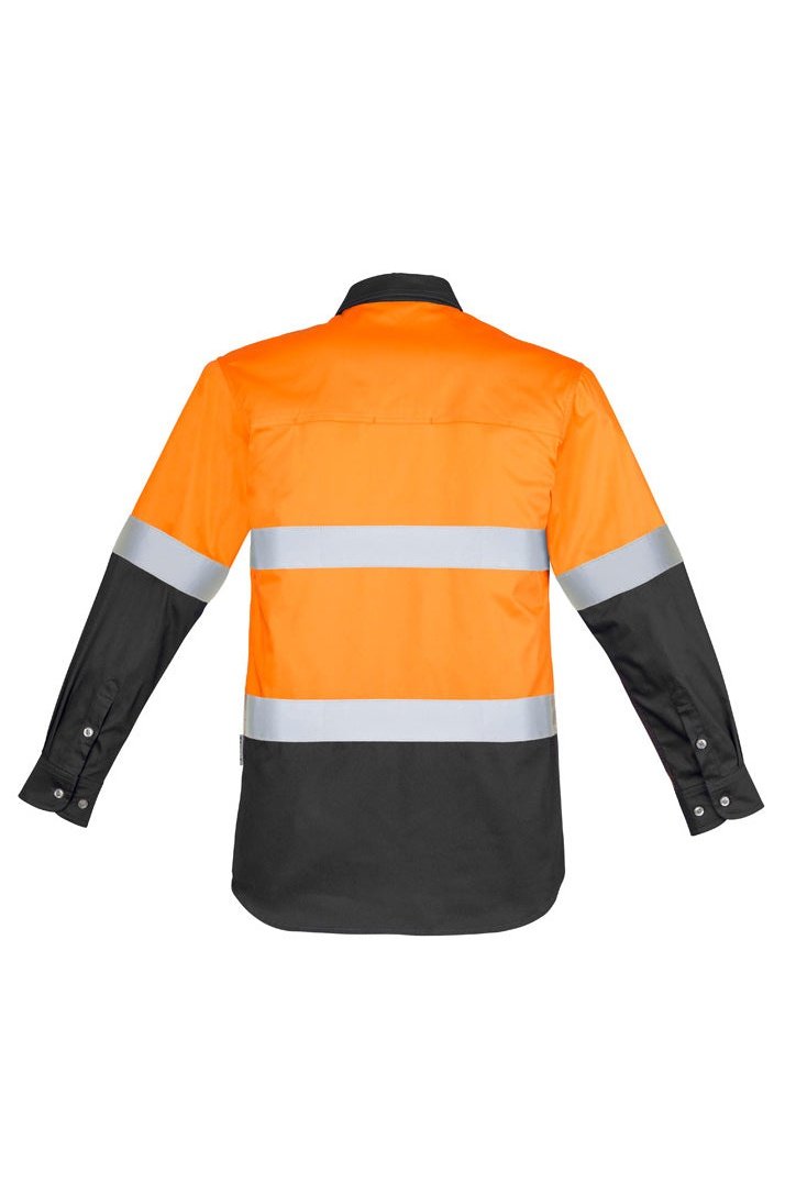  Syzmik Mens Hi Vis Spliced Industrial Shirt - Hoop Taped - ZW123 | Syzmik | Fashion Biz Online