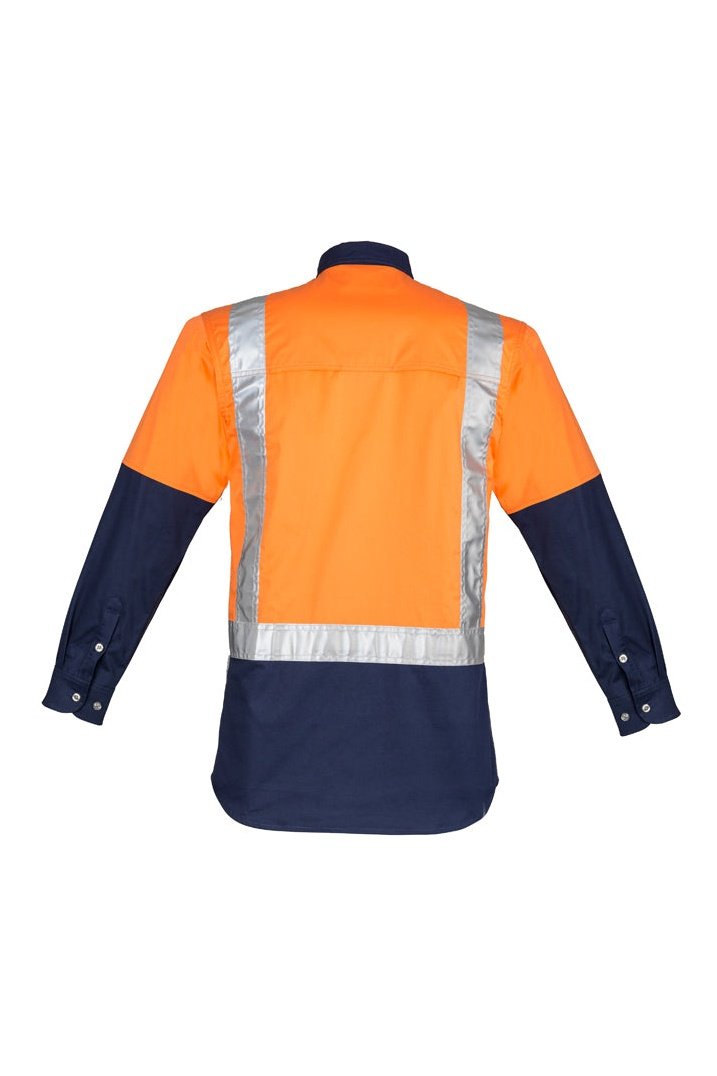  Syzmik Mens Hi Vis Spliced Industrial Shirt- Shoulder Taped ZW124 | Syzmik | Fashion Biz Online