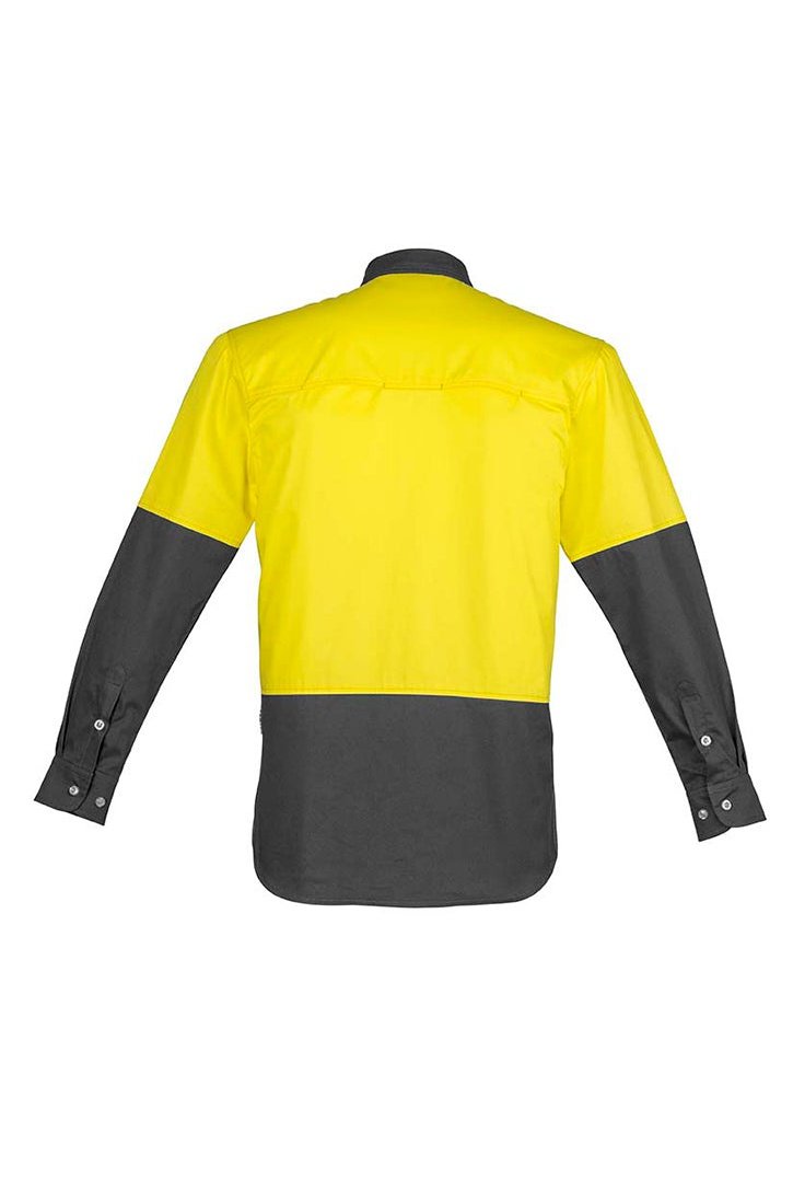  Syzmik Mens Hi Vis Spliced Industrial Shirt ZW122 | Syzmik | Fashion Biz Online