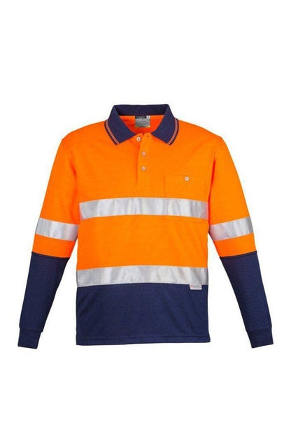  Syzmik Mens Hi Vis Spliced Polo - Long Sleeve Hoop Taped - ZH235 | Syzmik | Fashion Biz Online