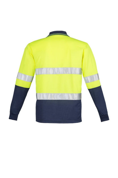 Syzmik Mens Hi Vis Spliced Polo - Long Sleeve Hoop Taped - ZH235 | Syzmik | Fashion Biz Online