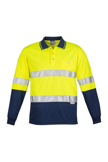  Syzmik Mens Hi Vis Spliced Polo - Long Sleeve Hoop Taped - ZH235 | Syzmik | Fashion Biz Online