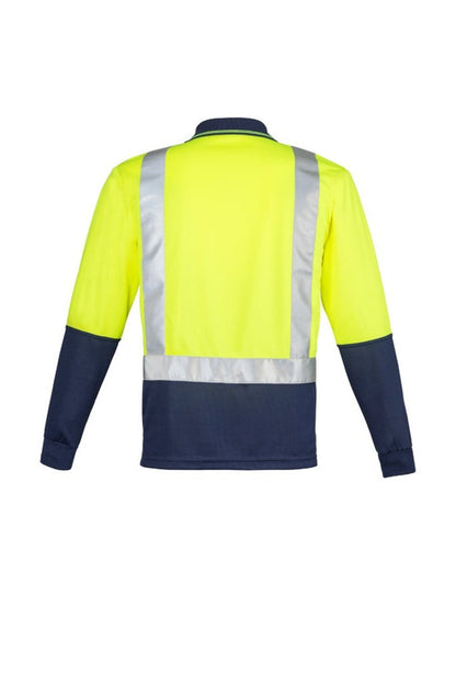  Syzmik Mens Hi Vis Spliced Polo - Long Sleeve Shoulder Taped - ZH234 | Syzmik | Fashion Biz Online