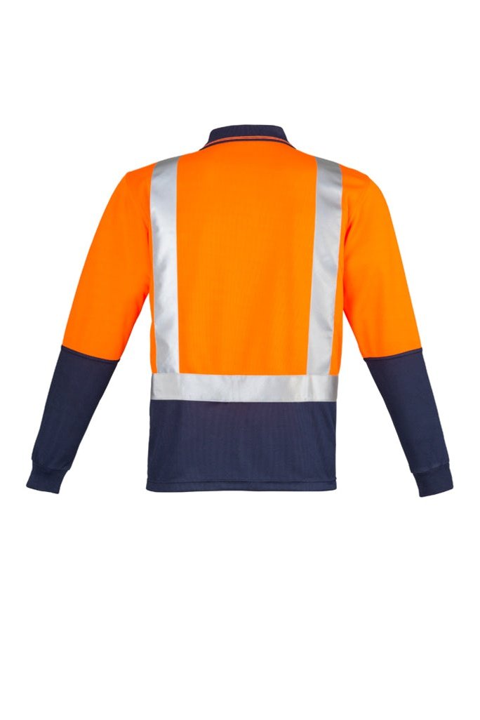  Syzmik Mens Hi Vis Spliced Polo - Long Sleeve Shoulder Taped - ZH234 | Syzmik | Fashion Biz Online