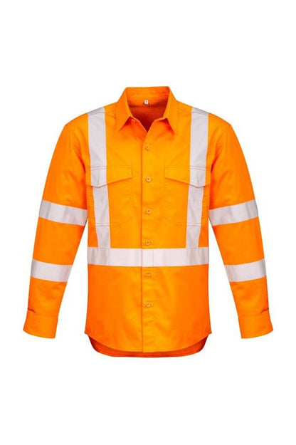  Syzmik Mens Hi Vis X Back Taped shirt ZW690 | Syzmik | Fashion Biz Online