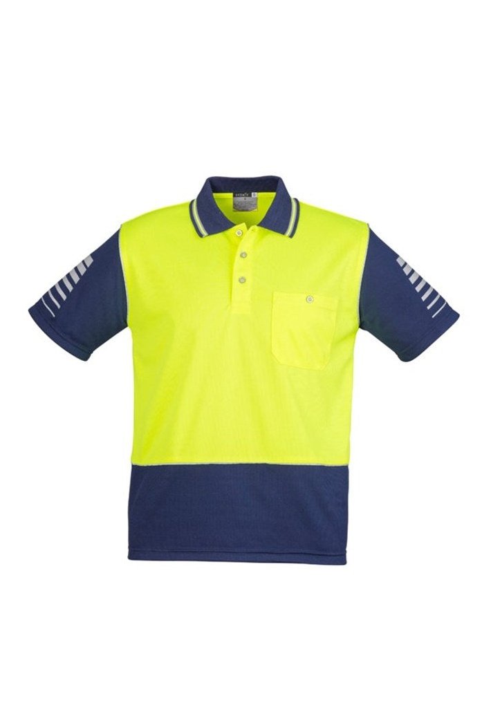  Syzmik Mens Hi Vis Zone Polo - ZH236 | Syzmik | Fashion Biz Online