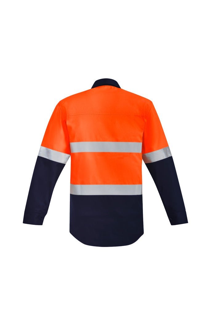  Syzmik Mens Orange Flame Resistant FR HRC 2 Hoop Taped Closed Front Spliced Shirt - ZW143 | Syzmik | Fashion Biz Online