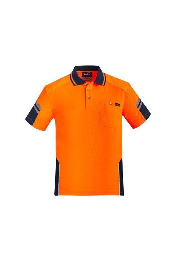  Syzmik Mens Reinforced Hi Vis Squad S/S Polo - ZH465 | Syzmik | Fashion Biz Online