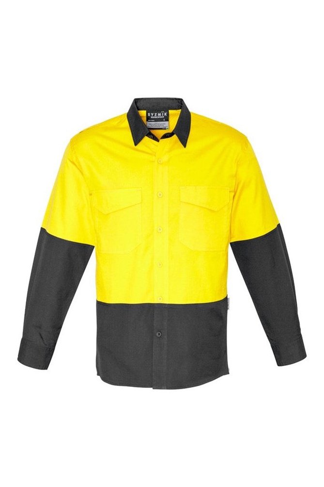  Syzmik Mens Rugged Cooling Hi Vis Spliced Shirt ZW128 | Syzmik | Fashion Biz Online