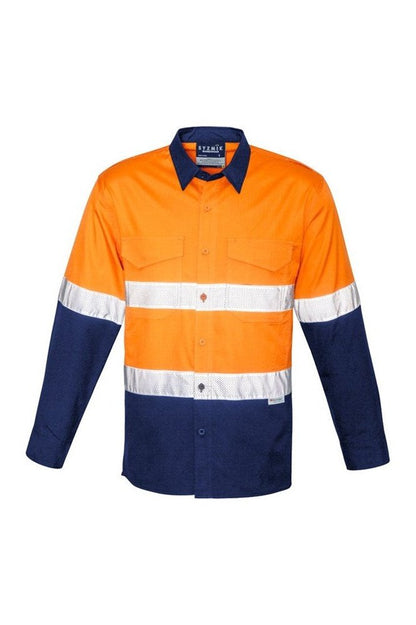  Syzmik Mens Rugged Cooling Taped Hi Vis Spliced Shirt ZW129 | Syzmik | Fashion Biz Online