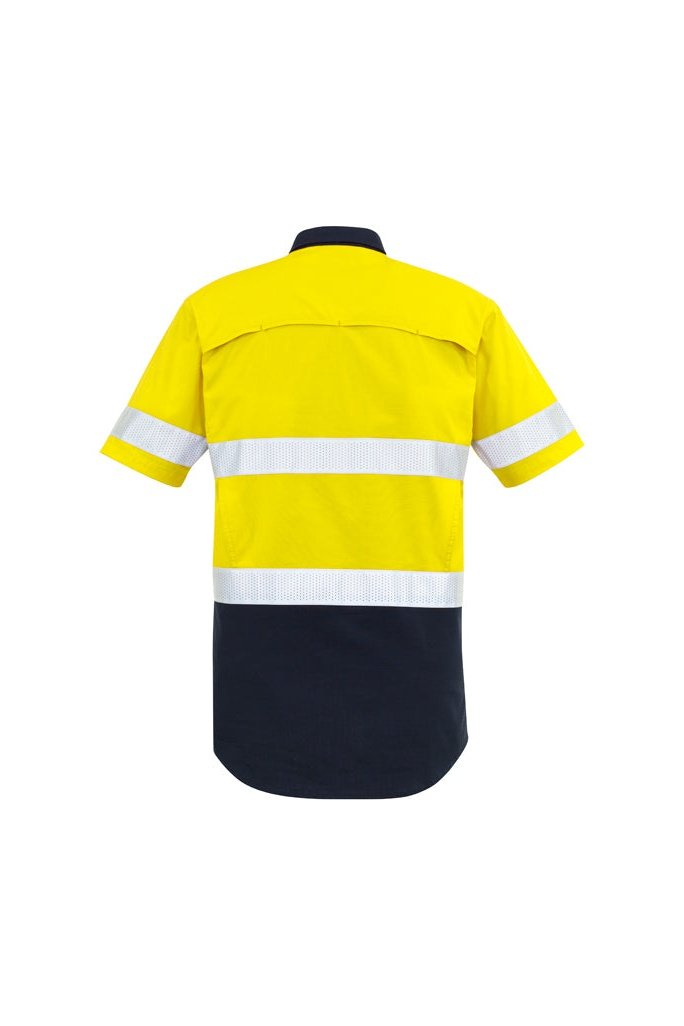  Syzmik Mens Rugged Cooling Taped Hi Vis Spliced Short Sleeve Shirt ZW835 | Syzmik | Fashion Biz Online