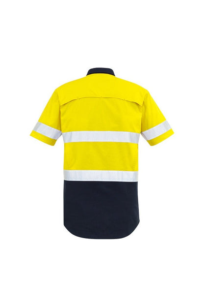  Syzmik Mens Rugged Cooling Taped Hi Vis Spliced Short Sleeve Shirt ZW835 | Syzmik | Fashion Biz Online