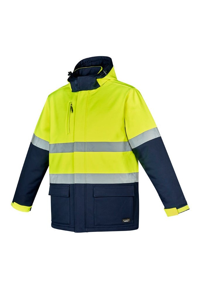  Syzmik Unisex Hi Vis Antarctic Softshell Taped Jacket - ZJ553 | Syzmik | Fashion Biz Online