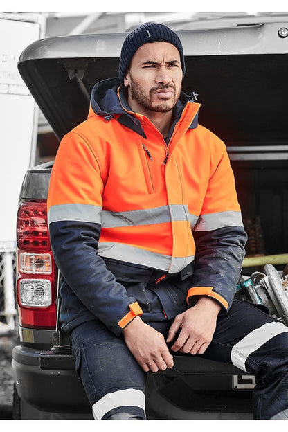  Syzmik Unisex Hi Vis Antarctic Softshell Taped Jacket - ZJ553 | Syzmik | Fashion Biz Online