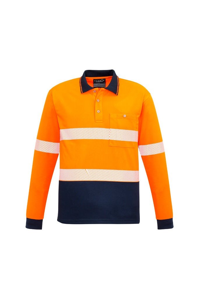  Syzmik Unisex Hi Vis Segmented L/S Polo - Hoop Taped - ZH530 | Syzmik | Fashion Biz Online