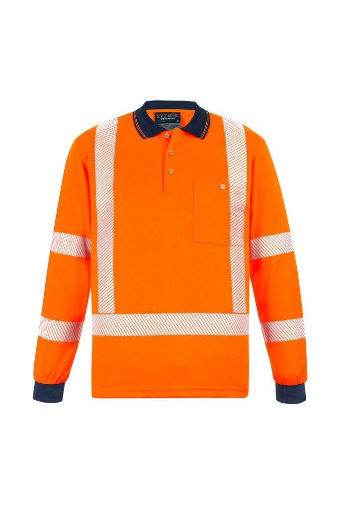  Syzmik Unisex Hi Vis Segmented X Back NSW Rail Polo - ZH690 | Syzmik | Fashion Biz Online