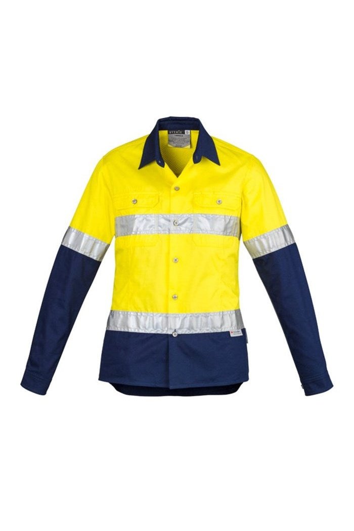  Syzmik Womens Hi Vis Spliced Industrial Shirt - Hoop Taped ZWL123 | Syzmik | Fashion Biz Online