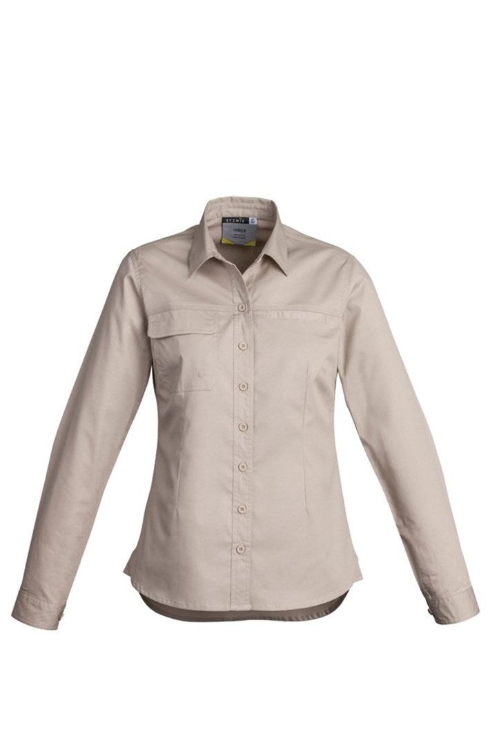  Syzmik Womens Lightweight Tradie Long Sleeve Shirt ZWL121 | Syzmik | Fashion Biz Online